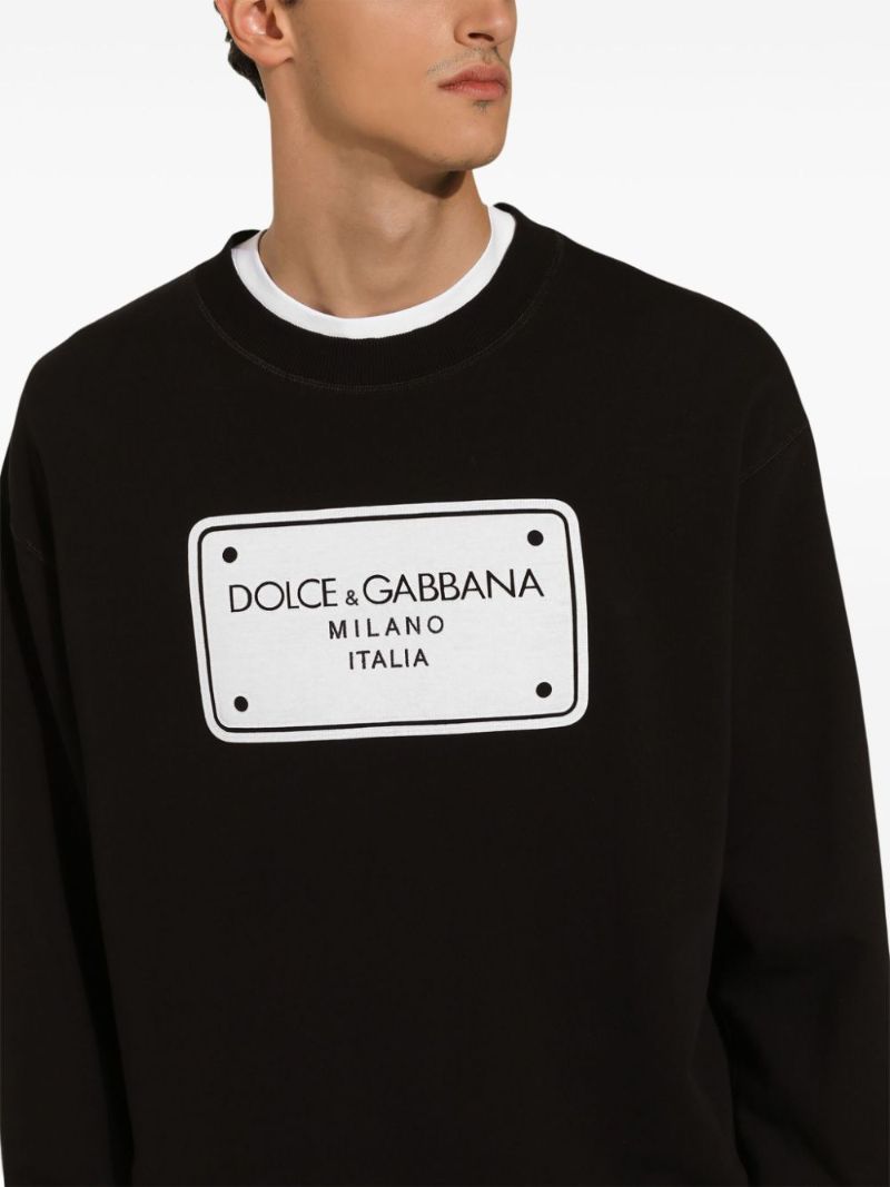 Dg-embroidered Jersey Sweatshirt