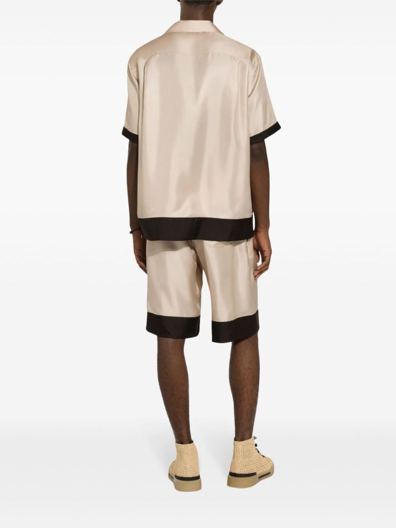 Neutral Satin Silk Shorts