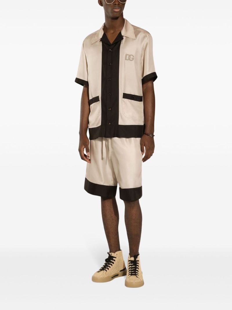 Neutral Satin Silk Shorts