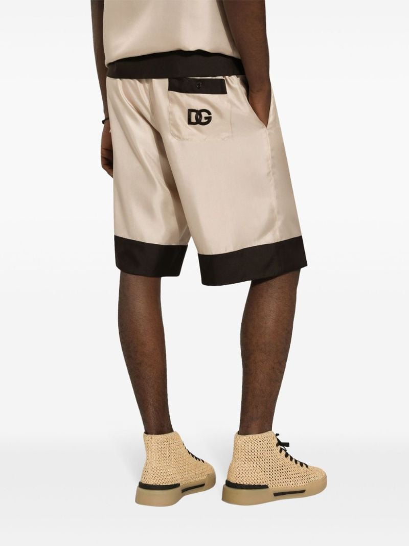 Neutral Satin Silk Shorts