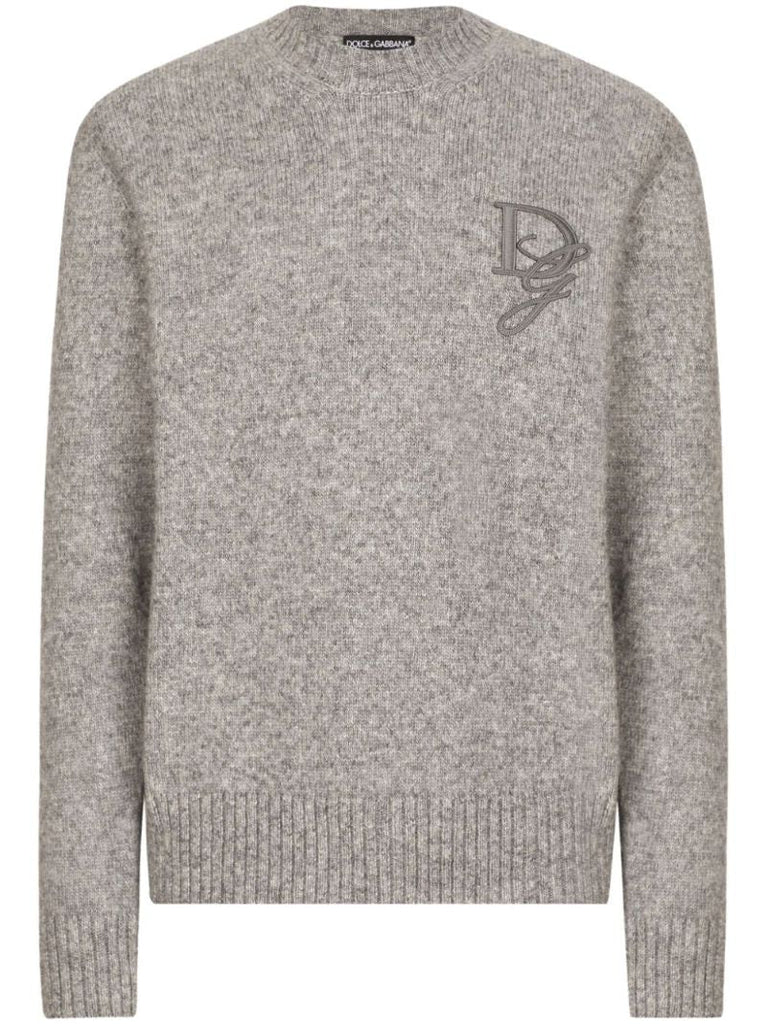 Grey Dg-embroidered Sweater