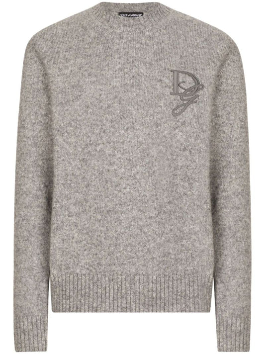 Grey Dg-embroidered Sweater