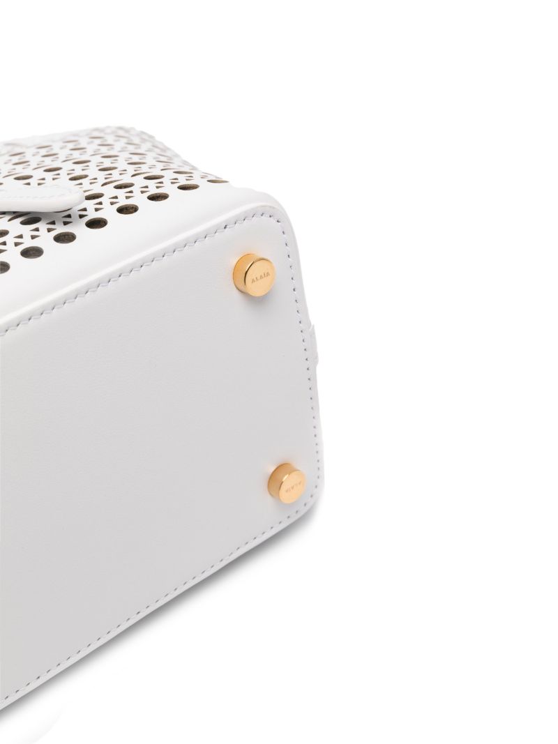 White Neo Mina 20 Leather Tote Bag