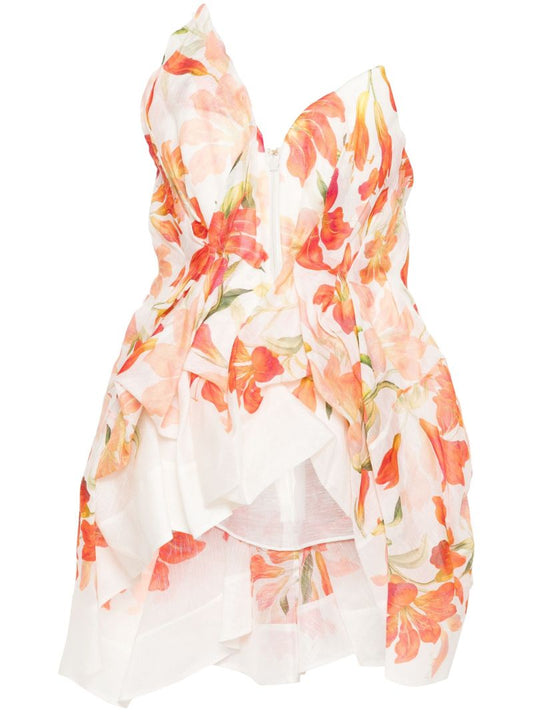 Neutral Tranquility Lily-print Top