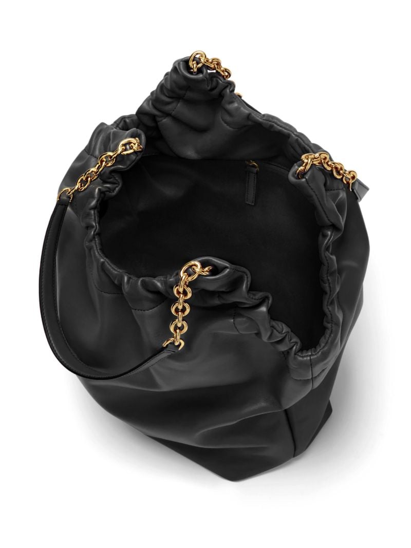 Black Miami Leather Tote Bag
