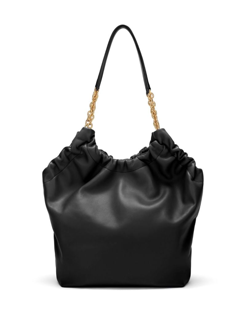 Black Miami Leather Tote Bag