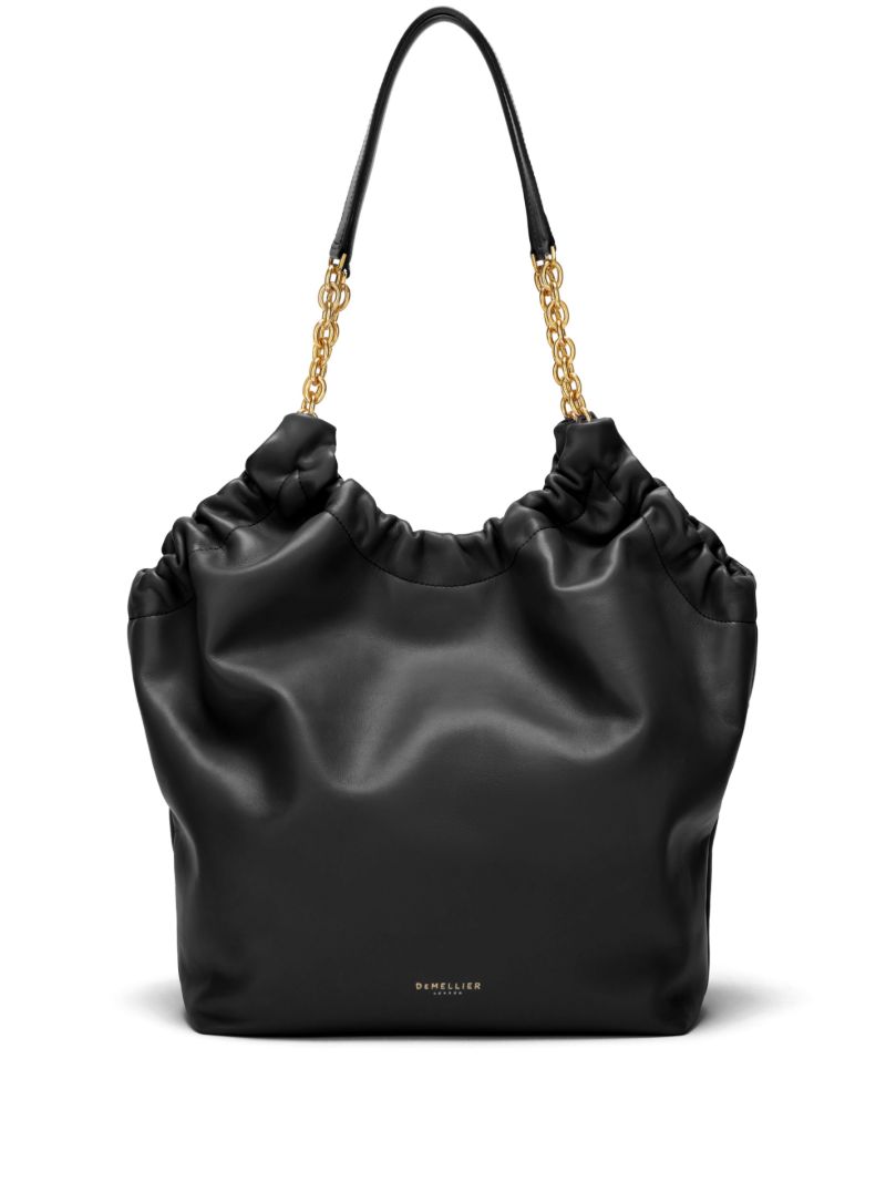 Black Miami Leather Tote Bag