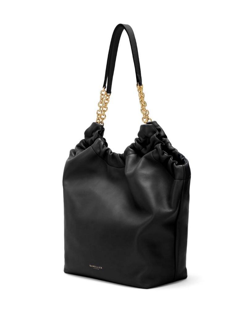 Black Miami Leather Tote Bag