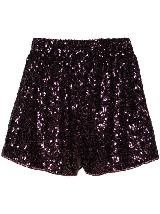 Purple Disco Sequinned Shorts