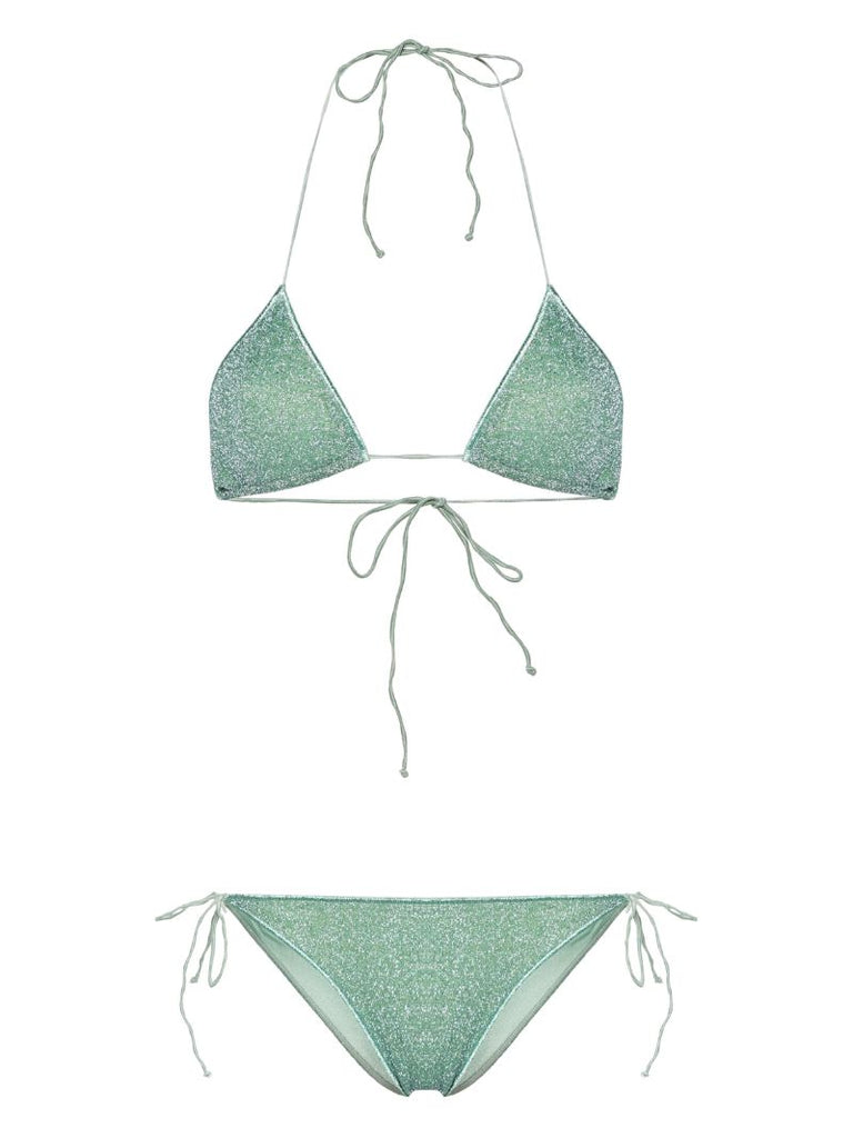 Green Triangle Bikini Set