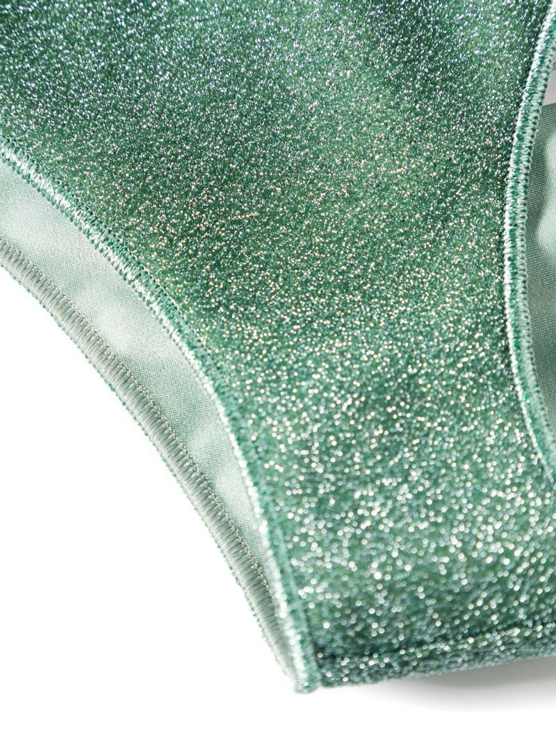 Green Triangle Bikini Set