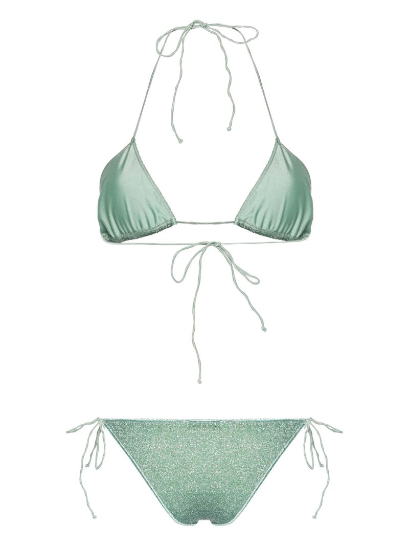 Green Triangle Bikini Set