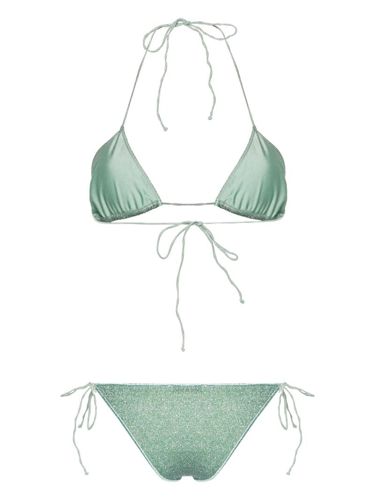Green Triangle Bikini Set