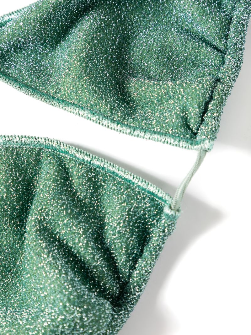 Green Triangle Bikini Set