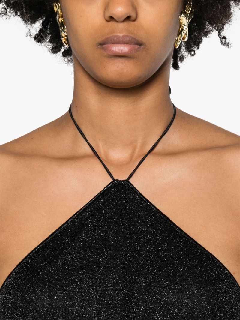Black LumiÃ_x0083_Â¨re Halterneck Mini Dress