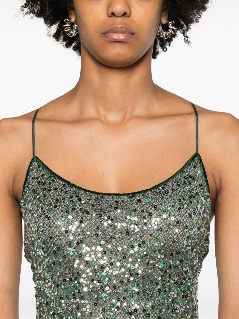 Green Disco Slip Mini Dress