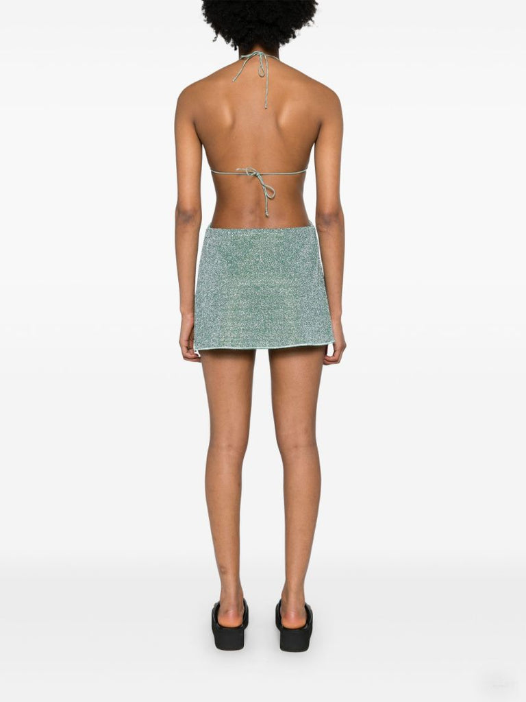 Green LumiÃ_x0083_Â¨re Halterneck Mini Dress