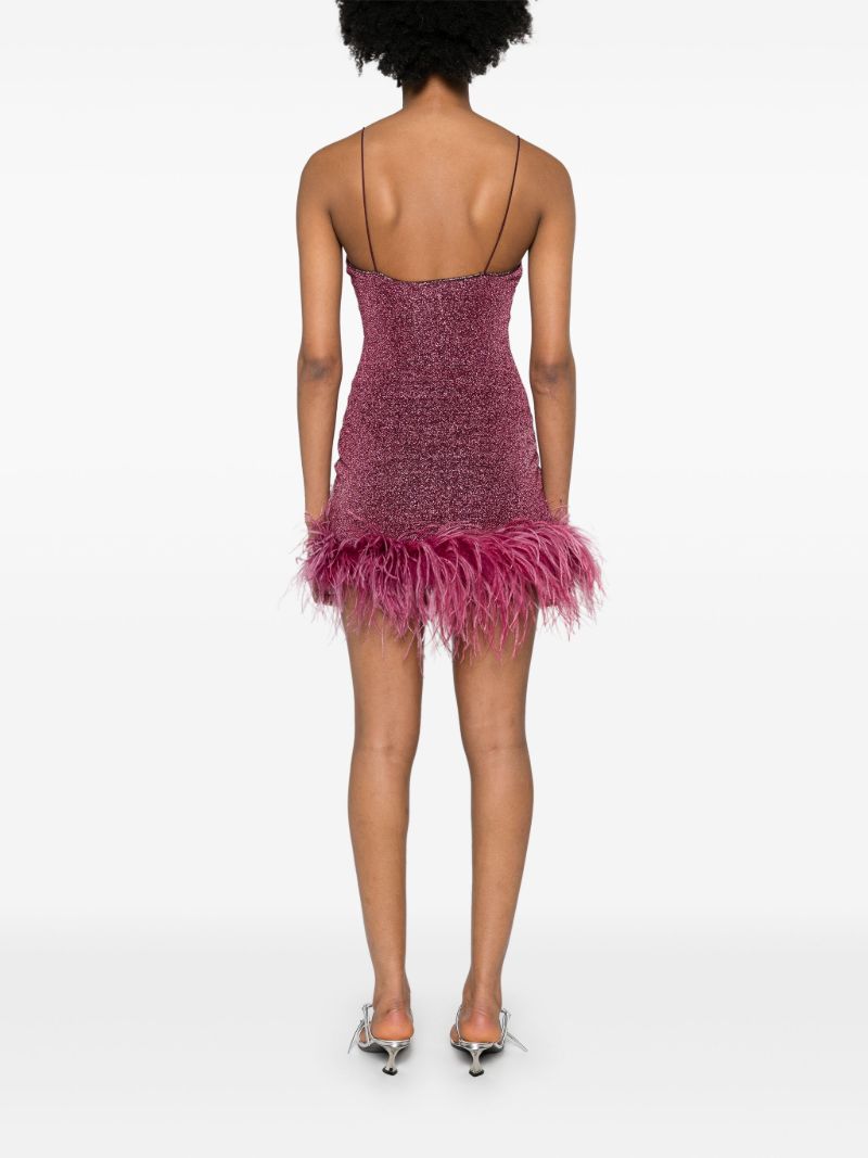 Purple LumiÃ_x0083_Â¨re Plumage Mini Dress