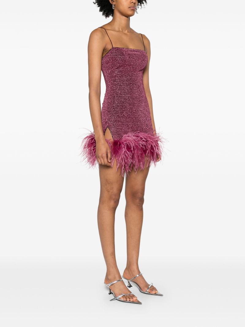 Purple LumiÃ_x0083_Â¨re Plumage Mini Dress