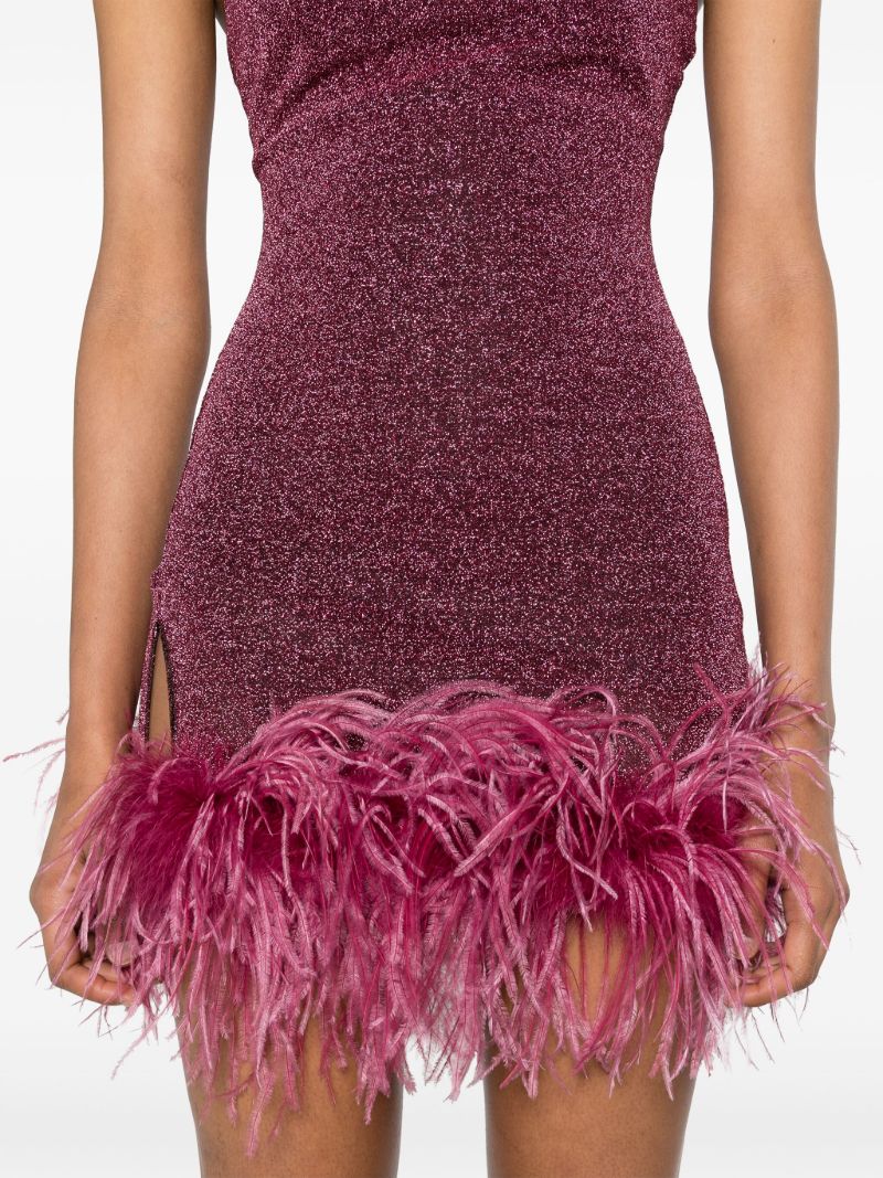 Purple LumiÃ_x0083_Â¨re Plumage Mini Dress