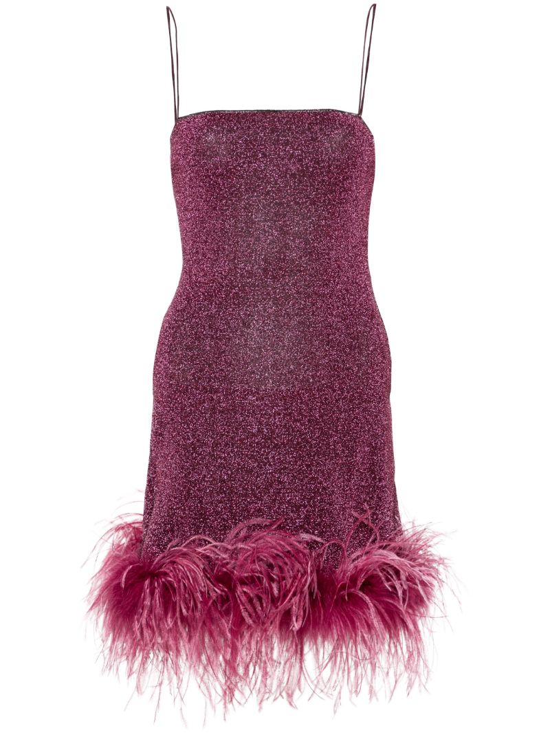 Purple LumiÃ_x0083_Â¨re Plumage Mini Dress