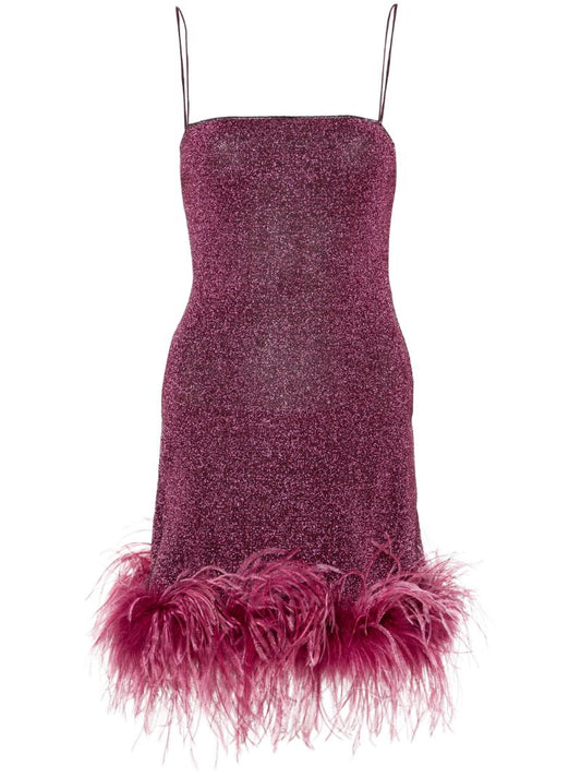 Purple LumiÃ_x0083_Â¨re Plumage Mini Dress
