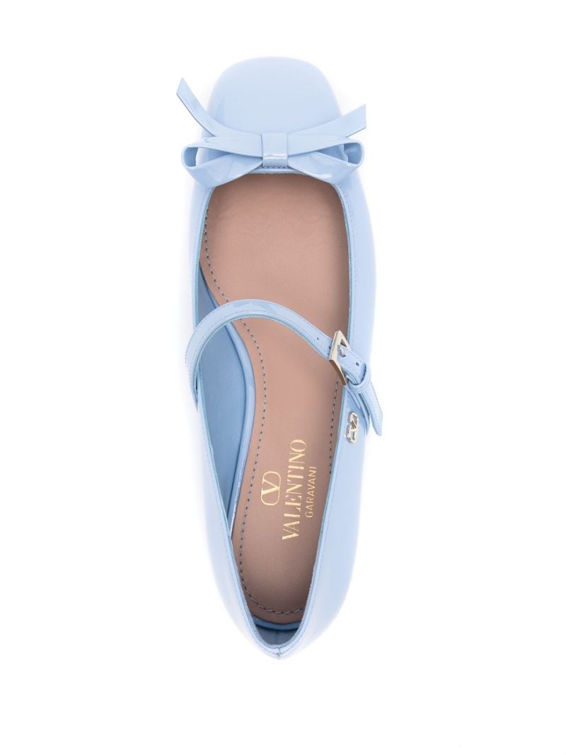 Blue Romance Bow Ballet Pumps