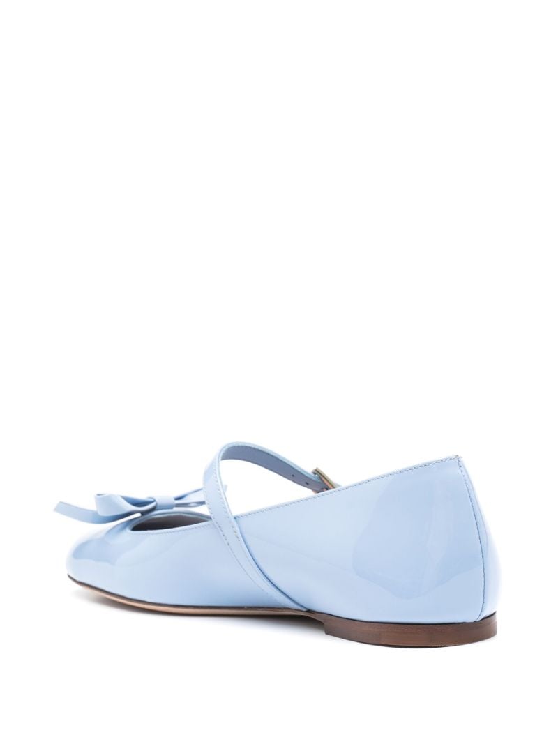 Blue Romance Bow Ballet Pumps