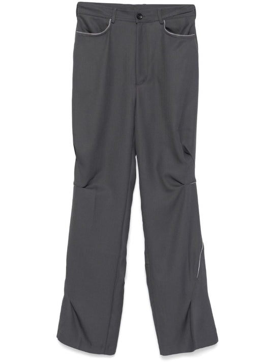 Gathered Straight Trousers