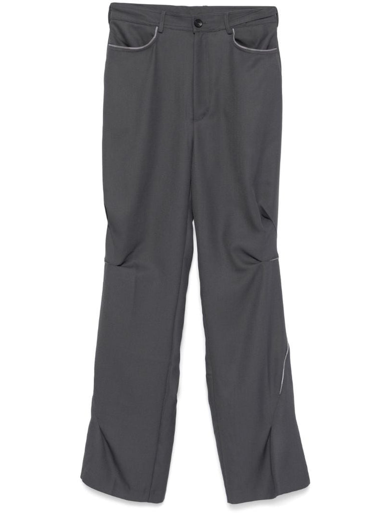 Gathered Straight Trousers