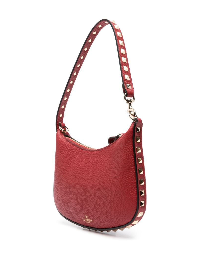 Red Rockstud Leather Mini Bag