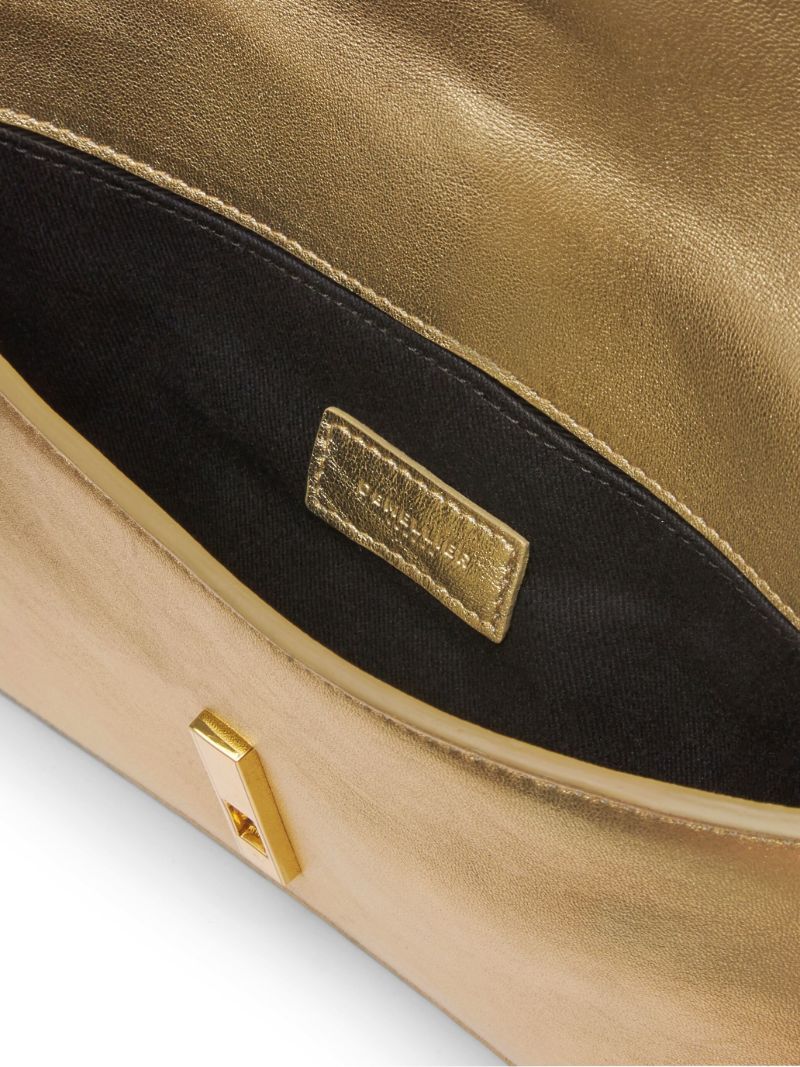 Gold Tokyo Leather Clutch Bag