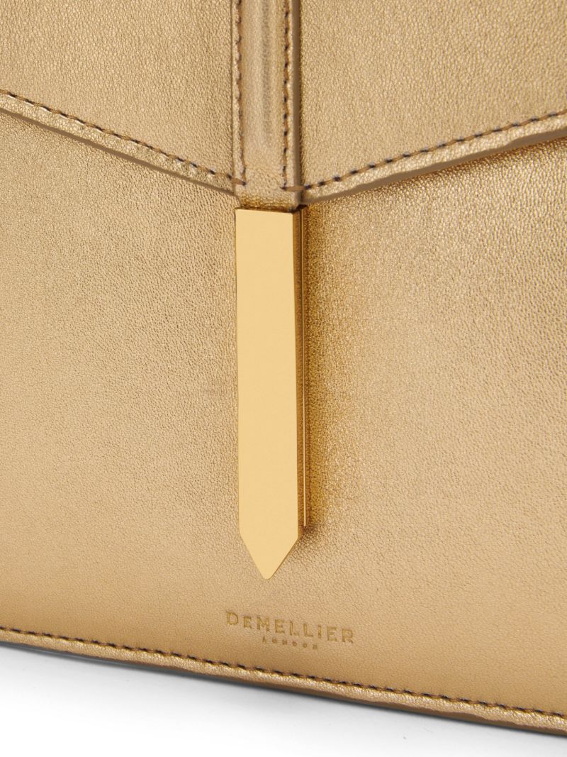 Gold Tokyo Leather Clutch Bag