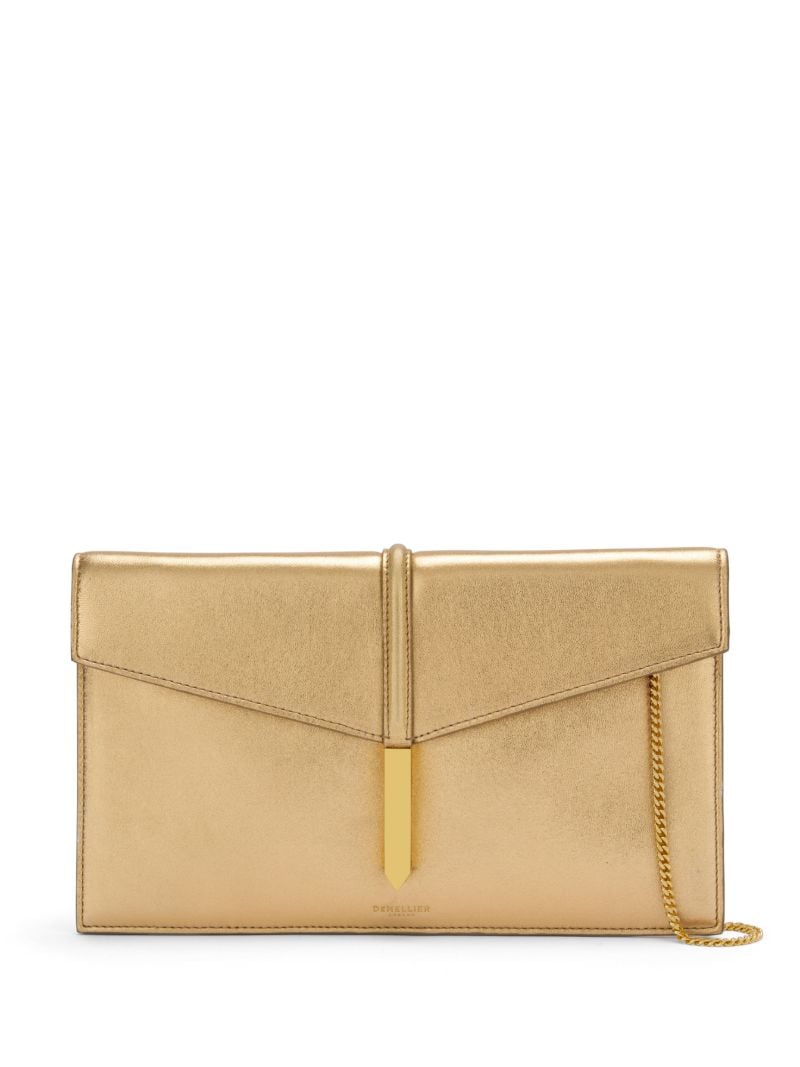 Gold Tokyo Leather Clutch Bag