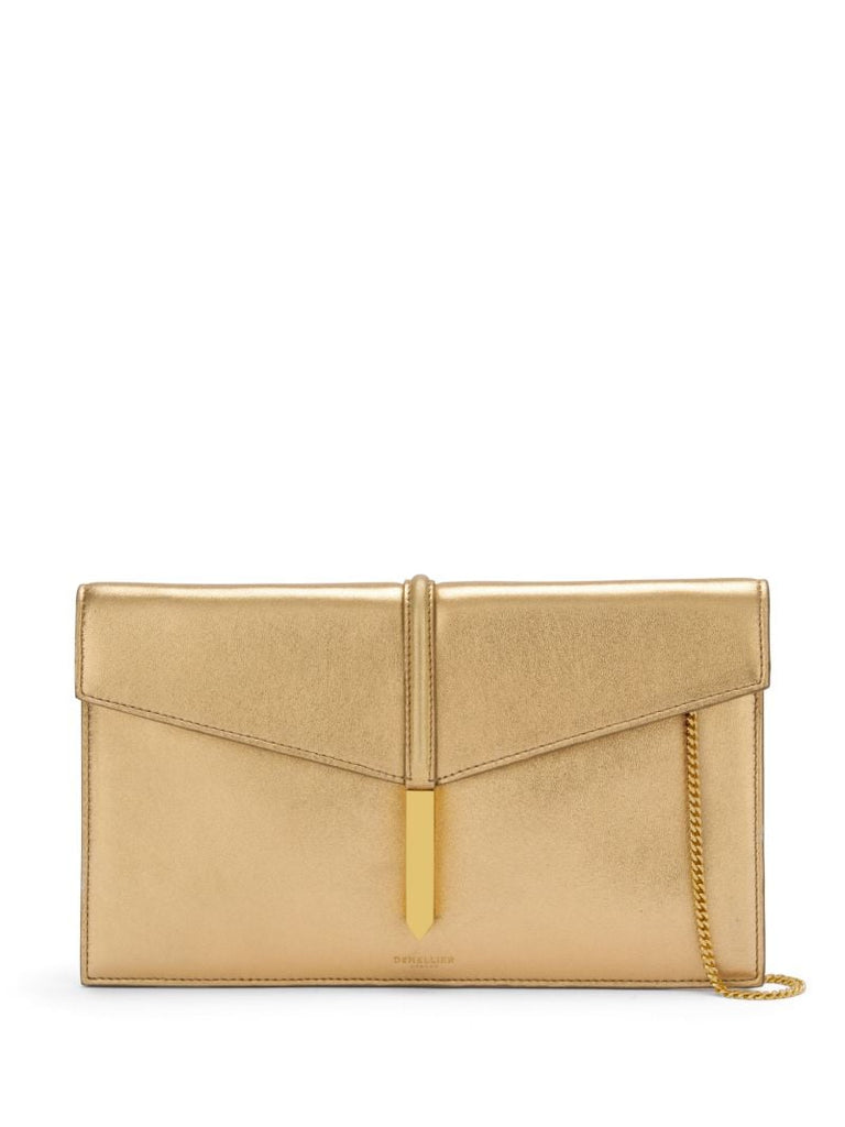 Gold Tokyo Leather Clutch Bag