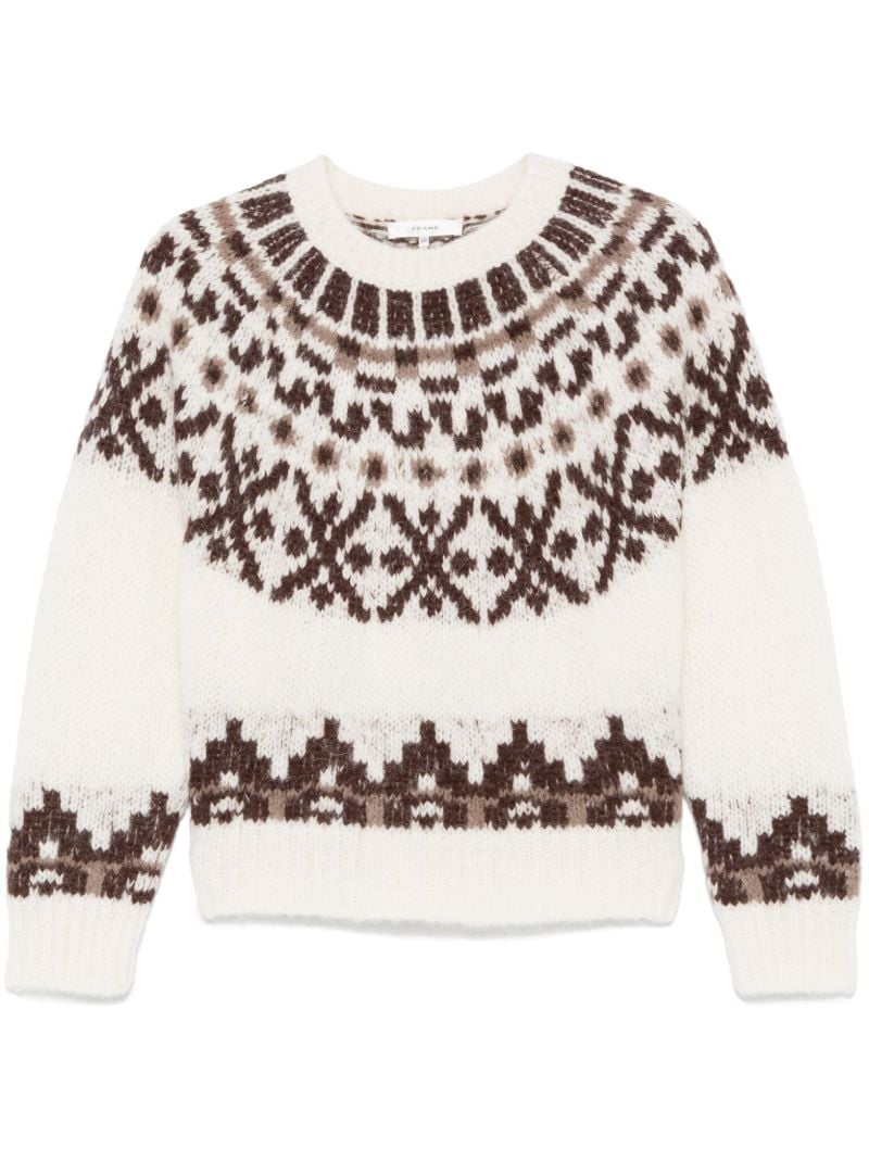 White Fair Isle Sweater