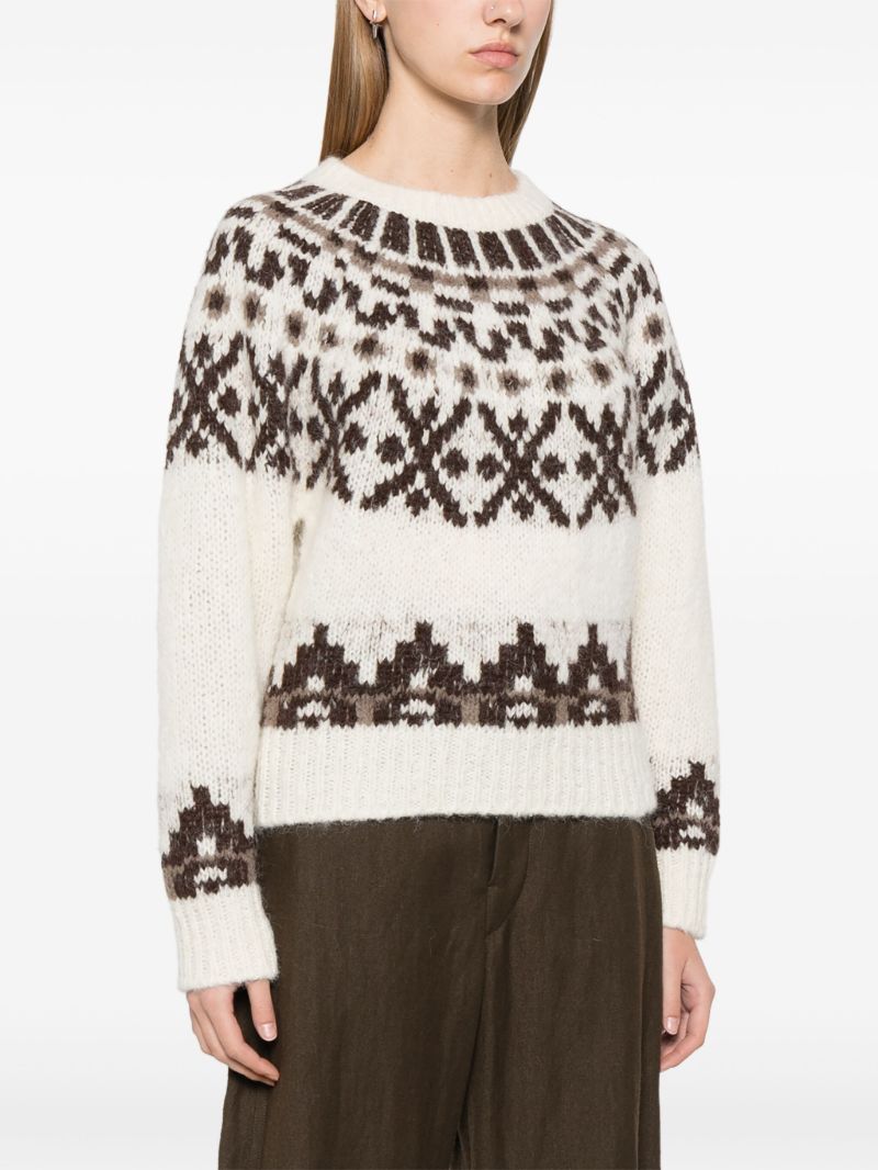 White Fair Isle Sweater
