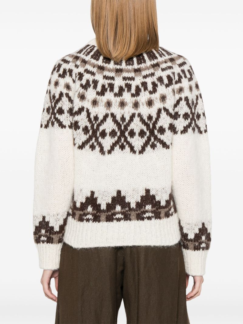 White Fair Isle Sweater