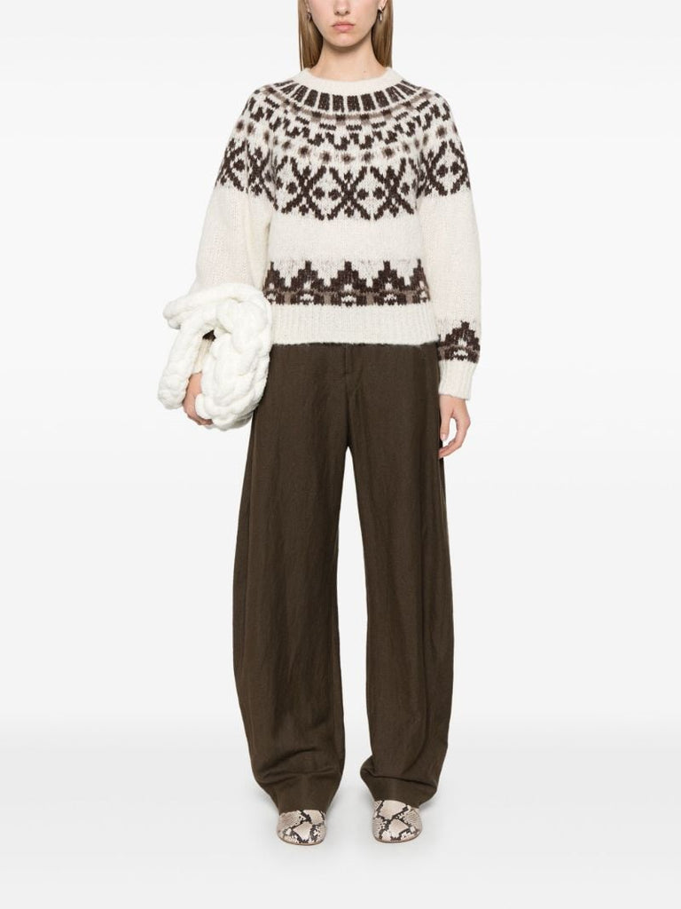 White Fair Isle Sweater