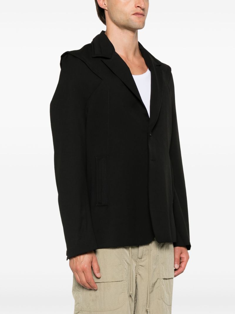 Buttoned Single-breasted Blazer