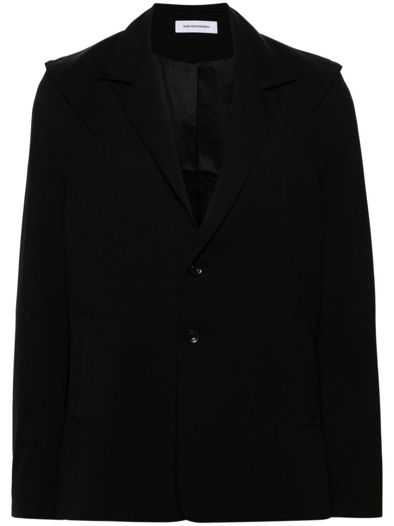 Buttoned Single-breasted Blazer