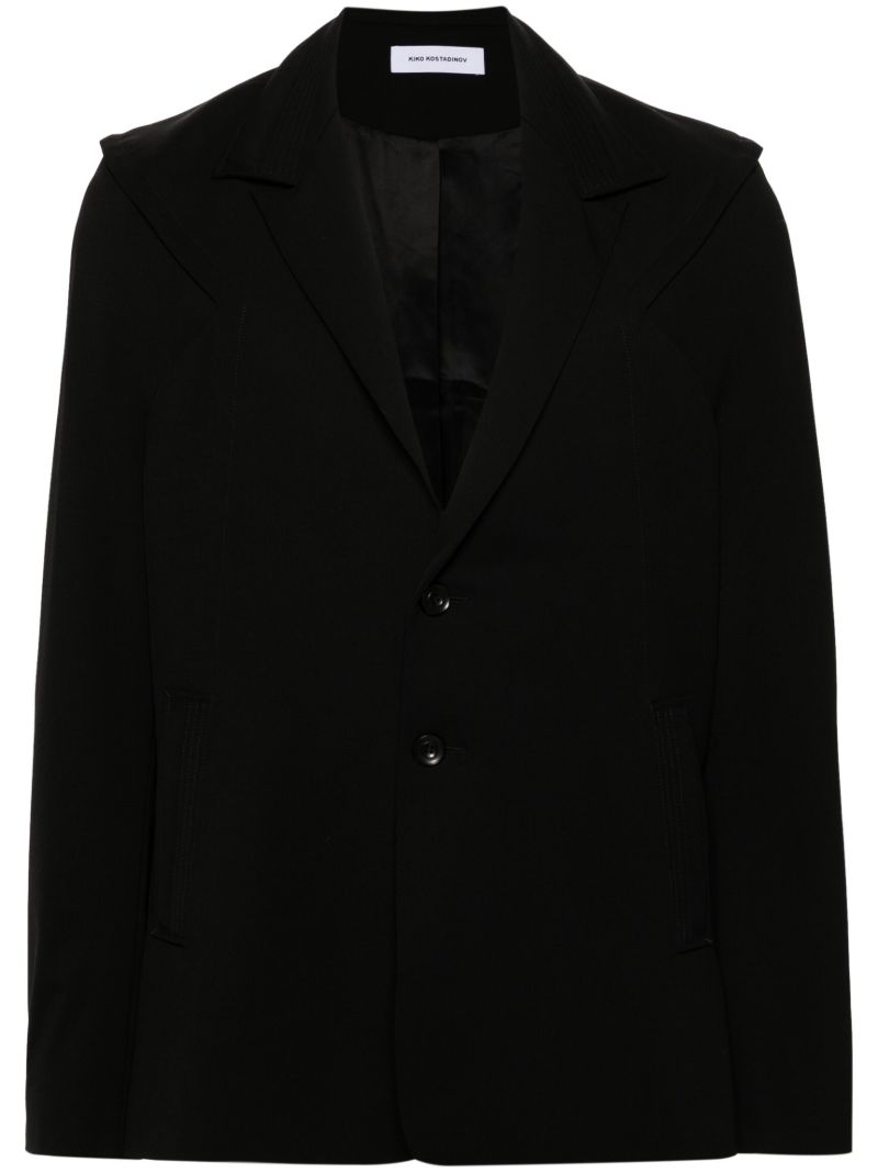 Buttoned Single-breasted Blazer