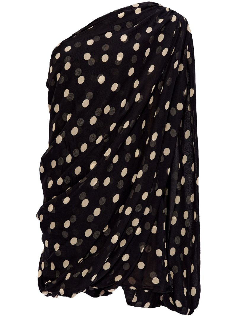Black Polka Dot-print Dress