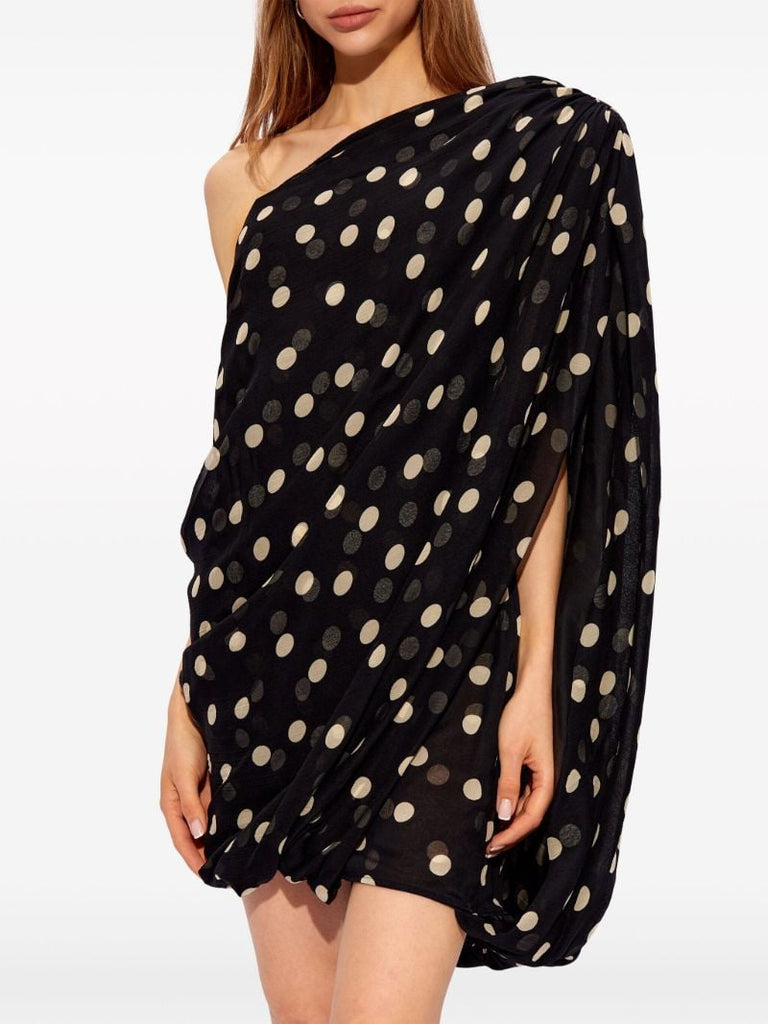 Black Polka Dot-print Dress