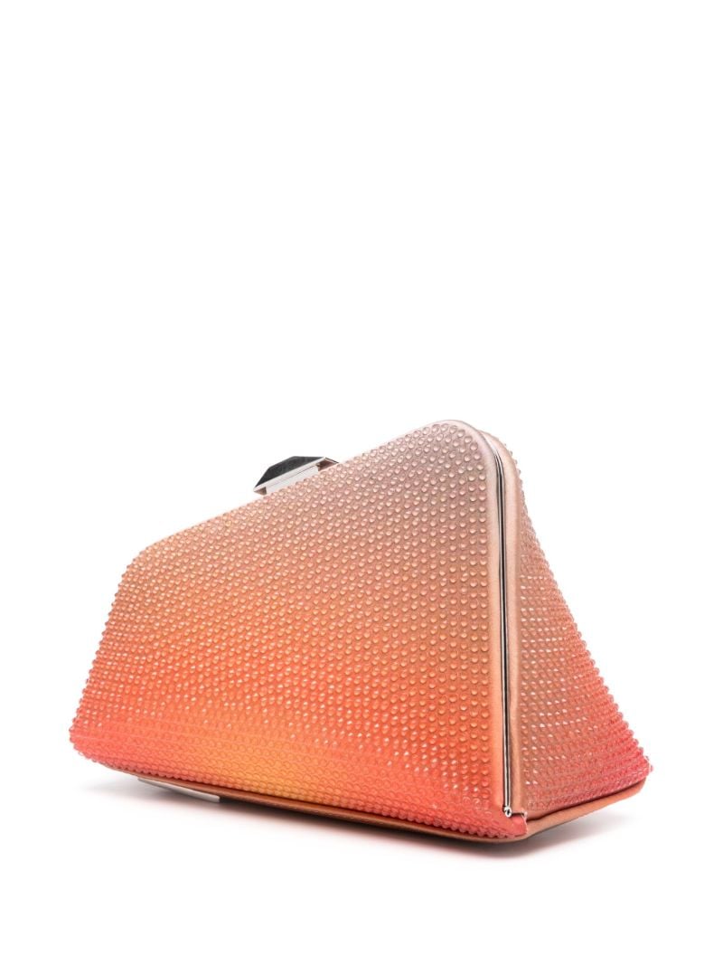 Midnight Orange Rhinestone Clutch Bag