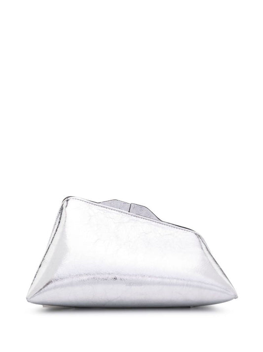 Silver-tone 8.30pm Metallic Clutch Bag