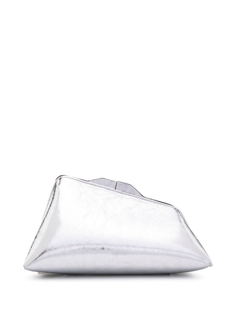 Silver-tone 8.30pm Metallic Clutch Bag