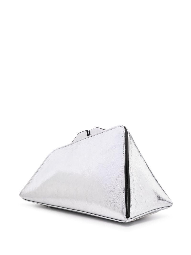 Silver-tone 8.30pm Metallic Clutch Bag