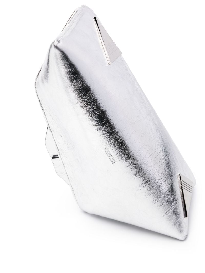 Silver-tone 8.30pm Metallic Clutch Bag