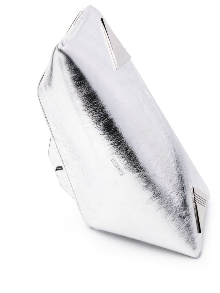 Silver-tone 8.30pm Metallic Clutch Bag